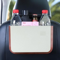 차량용뒷자석 수납함 헤드레스트 수납 포켓 베이지 헤드레스트수납포켓 차량용수납 헤드레스트걸이수납함 차량쓰레기통 걸이형수납함 뒷좌석+커머스연구소Shop, 빠른배송