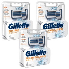질레트 스킨가드 센서티브 면도날 카트리지, 3개, 4개입