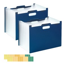 윰스 스탠딩 대용량 13칸 2000매 A4 서류 정리함, 네이비, 2개