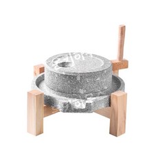 옛날 맷돌 콩갈기 두부 두유 그라인더 돌절구 깨 들기름 참기름 수동 전통, 20x30 나무액자 포함