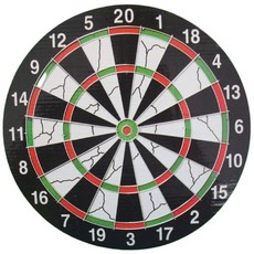 17吋雙面針式飛鏢盤含6支飛鏢針，直徑42公分，適合家庭娛樂與辦公室休閒, 1個