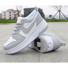 빛나는 판다운동화 바퀴달린신발 롤러슈즈 더블휠 그레이 1개빛나는 판다, 블랙, 1개