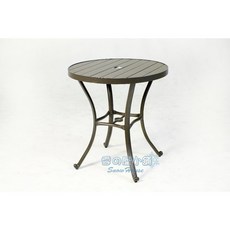雪之屋 鋁合金塑木圓桌 陽台/戶外/庭園桌椅 70cm/90cm - A41213, 70cm鋁合金圓桌