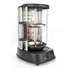 회전식 바베큐 꼬치 전기구이 기계 21L 통닭 오븐구이 오리 무연, 블랙, 블랙 21L