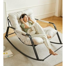 흔들의자 소파 낮잠 흔들 발코니 거실 안락의자 안락 2인용 미그레이 세탁불필요기술직물 B, 1인용 테슬린 통기망 여름가을 모드