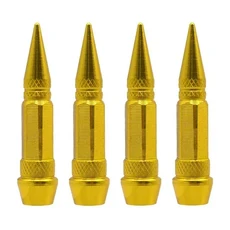 자동차 총알 밸브 캡 오토바이 휠 타이어 방진 커버 45/60mm 스파이크 외장, 09 60MM GOLD