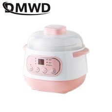 전기 세라믹 슬로우 쿠커 스튜 수프 건강 냄비 계란 식사 스티머 조리 기계 110V 220V, 옵션 1, Pink