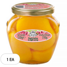 델피 그릭 복숭아 라이트시럽, 530g, 1개