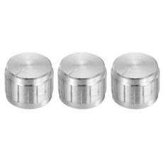 3pcs 포텐셜미터 노브 너울드 트 실버 알루미늄 6mm 다이아. 회전 17mm x 1m 볼륨 조절, 17mmx13mm, Silver