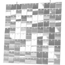 반짝이 사각형 스팽글 배경 샤워 웨딩 사진 생일 장식 패널, 1개, 2. silver