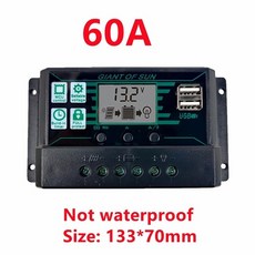 태양광 컨트롤러 MPPT 레귤레이터 PWM 듀얼 USB PV 패널 블랙 전지 배터리 포트 LCD 디스플레이 150A, 1개