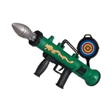 兒童玩具火箭筒附帶目標靶，輕巧易攜帶，激發想像力，安全無毒材質, 帶音效+火箭炮筒+2燈光炮彈+3炮彈+標靶, 1箱