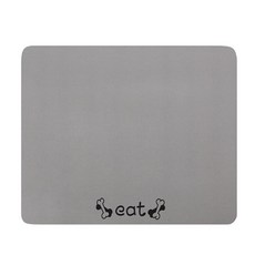 꿈꾸는비 강아지 고양이 식기 매트 50x40cm 뼈다귀 그레이 방수매트