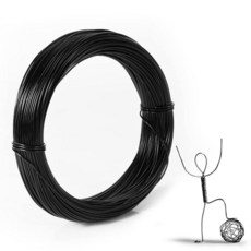 알루미늄 공예 와이어 98.4피트/30m 1mm 공예용 금속 와이어 아마추어 유연하고 구부릴 수 있는 알루미늄 와이어 18게이지 주얼리 제작 DIY 공예 원예 조각용 블랙 3, 알루미늄 공예 와이어, 98.4피트/30m 1mm 공예