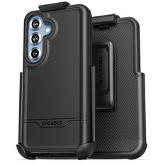 Encased Rebel 디자인 삼성 갤럭시 S24 벨트 클립 케이스 2024 홀스터 포함 보호 폰 블랙 273908, S25