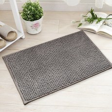 ROJI 素色絨毛浴室地墊, 灰色, 3個