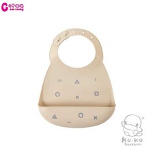 KUKU酷咕鴨 KUKU PLUS 矽膠圍兜 矽膠圍兜 圍兜【六甲媽咪】, 1個