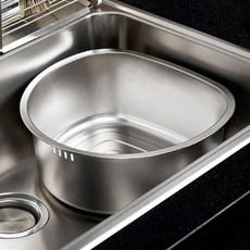 반원형 스텐설거지통 32x30x12cm싱크대 바구니 스테인리스 설거지볼