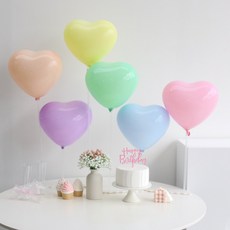 이벤트홀릭 하트 풍선 가로스탠드 생일파티세트 기념일 프로포즈 장식, 1세트, 8.마카롱