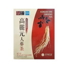 고려원 인삼차 50포 농축액 건강음료 고형차 하루한팩 고려인삼, 3g, 50개입, 1박스
