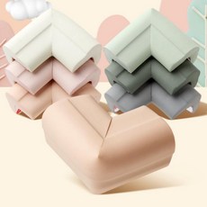푹신한 모서리 보호대 10p 아기 아동 어린이 테이블 책상 침대 코너 가드 캡, 모서리보호대 코너형 10P 피치