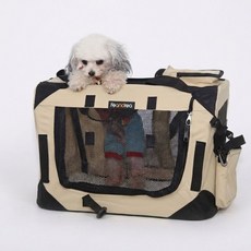 FEANDREA 다기능 통풍 반려동물 이동가방 산책가방 외출가방 이동장, 1개, 베이지