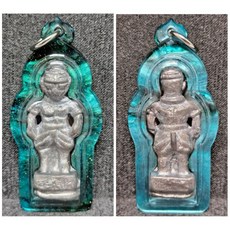 阿贊bell 2565 鉛製魂魄勇 聖鉛 擋災 護身 平安 護主 安全 替身 魂魄勇 護衛 保鑣 招財 萊泰一, 1個, 特殊綠防水