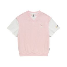 내셔널지오그래픽키즈 맨투맨 티 K242UTS980 수피마 레이어드 반팔 PINK 티셔츠