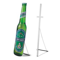 착한배너 철제 등신대 폼보드 포맥스 우드락 거치대 등신대, 대형(36X150cm), 1개