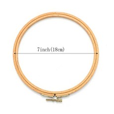 너도밤나무 원형 자수틀 크로스 자수 링 홈바느질 공예 도구, 1개, 6. 7inch