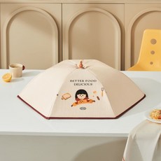 可折疊飯菜保溫罩 - 家用防蠅防塵食物罩 餐桌保溫菜罩, 1個, 圓形【70cm】