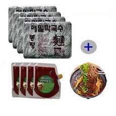 봉평 메밀막국수5.6kg(벌크)+비빔장500gx4봉)묶음 30인분 비빔막국수, 1개, 1g