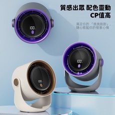 100檔冰爽颶風風扇，可立可掛二合一，室內室外可用，三檔智能定時，大風力超靜音, 奶油, S357充電款-奶油