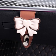 차량용 조수석 가방걸이 리본 후크걸이, 브라운, 1개