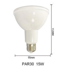 높은 밝은 9W PAR38 알루미늄 전구 LED 램프 18W COB 옥외 PAR30 PAR20 15W 실내 4000K 방수 6000K, Par30 15W, E26, 4000K Natural White, 1개