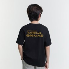 내셔널지오그래픽 키즈NATIONAL GEOGRAPHIC KIDS 케이투 k252UTS990 변형로고 백그래픽 반팔 CARBONBLACK 5007328772 231017