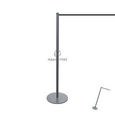 로프 슬림차단봉 높이고정 800mm 그레이 로프1M, 그레이1m, 1개