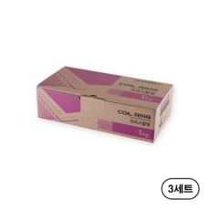 카피어랜드 PET 코일 제본와이어링 1kg, 14mm, 투명, 3개