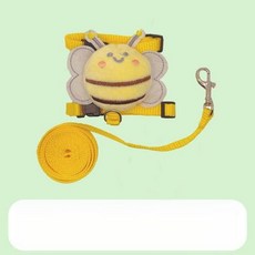 꿀벌 모양 하네스 반려견 목줄 리드줄 오리 소형견 중형견 대형견, 꿀벌 옐로우