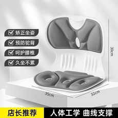無品牌 坐姿椅 護腰坐墊 人體工學 久坐不累, 灰色 人體工學 矯正坐姿 久坐不纍 ,小款護腰坐墊 預防駝背 減壓50%