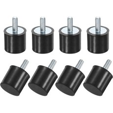 M METERXITY 8팩 고무 마운트 D15mmxH15mm 수형 진동 차단기 원통형 쇼크 업소버 W M4 x 10mm 스터드 공기 압축기자동차펌프보트차고 모터보빈 솔레이터용, 2_M4 x 10mm, 15mm