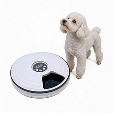 WT 寵物自動餵食器 6格設計 可設定6餐, 白色, 1個, 2L