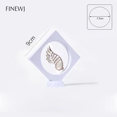 jlt3D 플로팅 액자 주얼리 디스플레이 섀도우 박스 스탠드 랙 코인 링 펜던트 홀더 보호 보석 스톤 프레