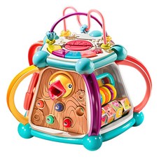 多功能七面益智遊戲桌，寶寶早教玩具，音樂形狀配對，安全無毒材質, 7合1拍拍鼓, 1個