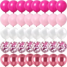로즈 핑크 메탈 라텍스 콘페티 풍선 웨딩 장식 생일 샤워 새해 파티, 1개, 12. 40pcsE