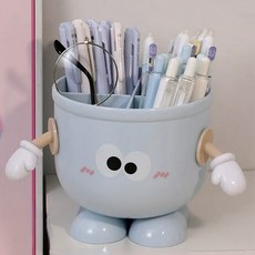 리브썸 귀여운 캐릭터 연필꽂이 펜꽂이, 1개, 블루