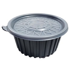 KPP - 195파이 (소) 냉면용기(미니탕), 1세트, 100개, 검정
