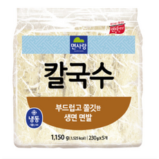 도매 업소용 면사랑 냉동칼국수 ( 230g 5개입) 8봉 box 칼국수면, 1.15kg, 5개