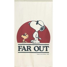 Noren Kobo 노렌코보 스누피 PEANUTS SNOOPY 프린트 반간 노렌 85x150cm