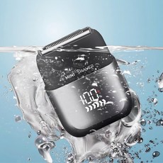 SEVOREN 남자 전기면도기 생활방수 건식 습식 면도 소형 휴대용 왕복면도기 여행용 미니 전동 면도기, 블랙